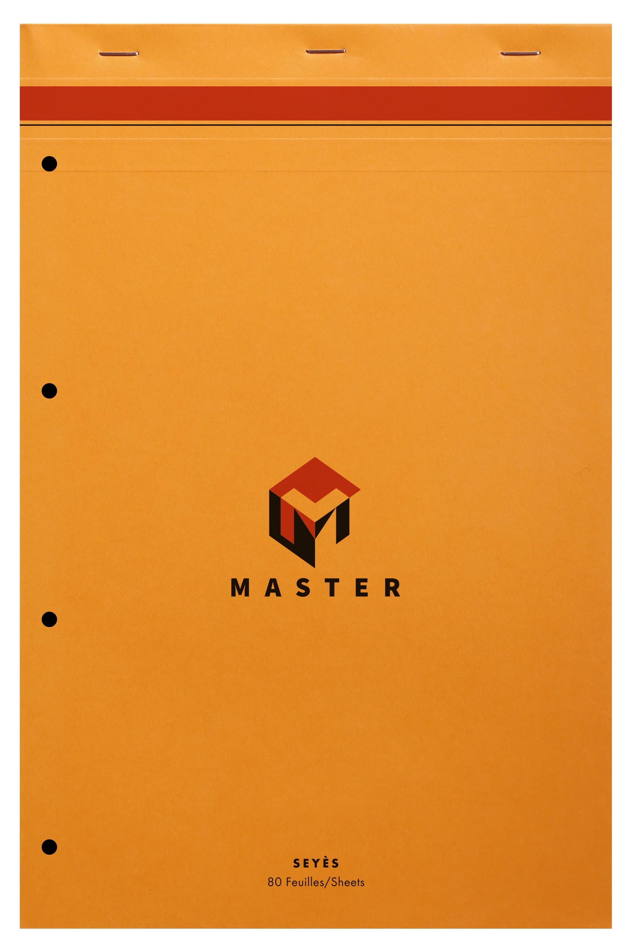 Bloc de bureau Master agrafe en-tete A4+ 80 feuilles grands carreaux 80 g