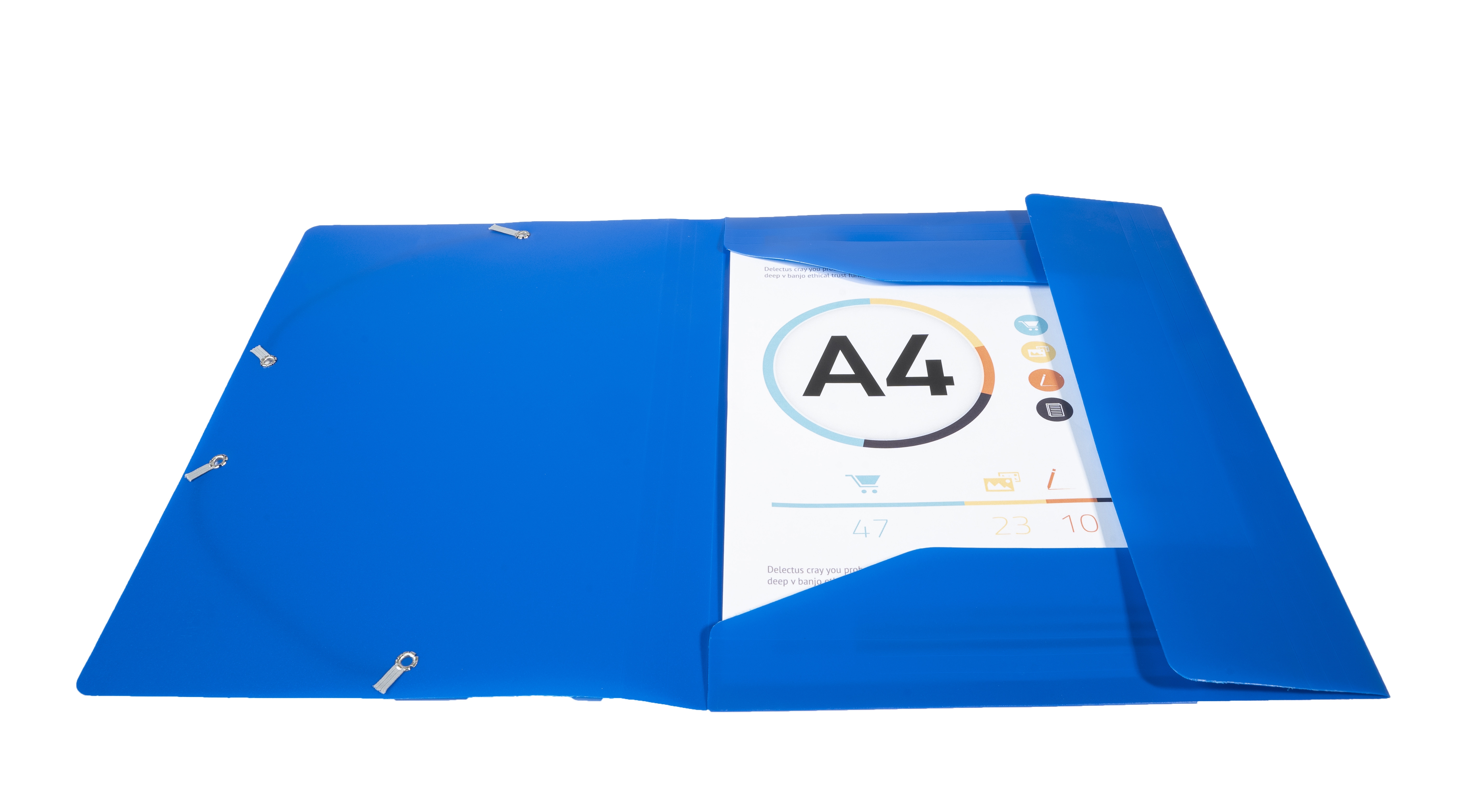 Chemise a elastique 3 rabats Polypropylene 4/10e Opaque Eco - A4 Chemise plastique polypropylene pour petit budget.