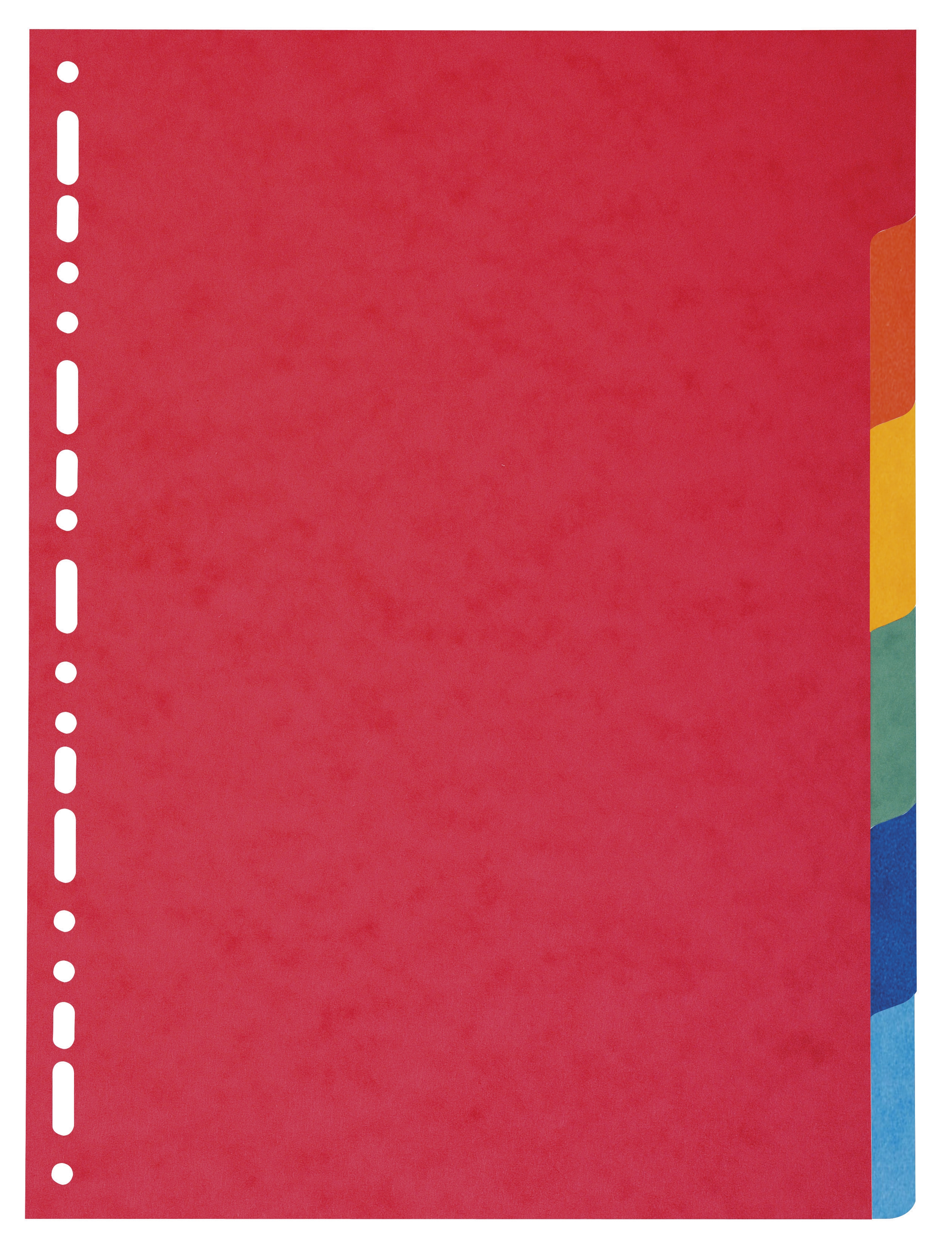 Intercalaires carte marbree 220g/m2 6 positions - A4 Le plus economique des intercalaires couleurs vives. Livre sans encart. Carte recyclee certifiee Ange Bleu.