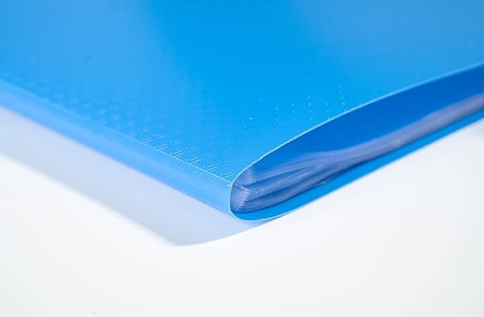 EXACOMPTA Protege-documents en polypropylene 5/10e OPAK pochettes Cristal 100 vues - A4 - Bleu clair