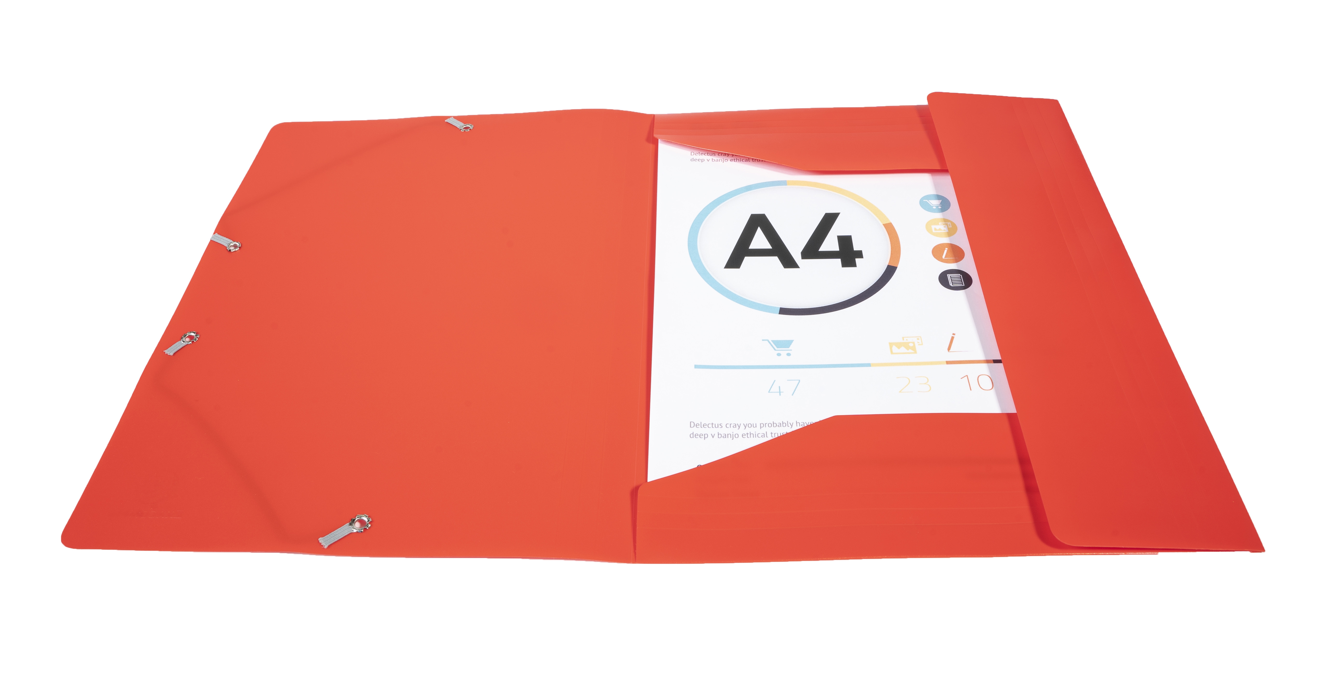 Chemise a elastique 3 rabats Polypropylene 4/10e Opaque Eco - A4 Chemise plastique polypropylene pour petit budget.