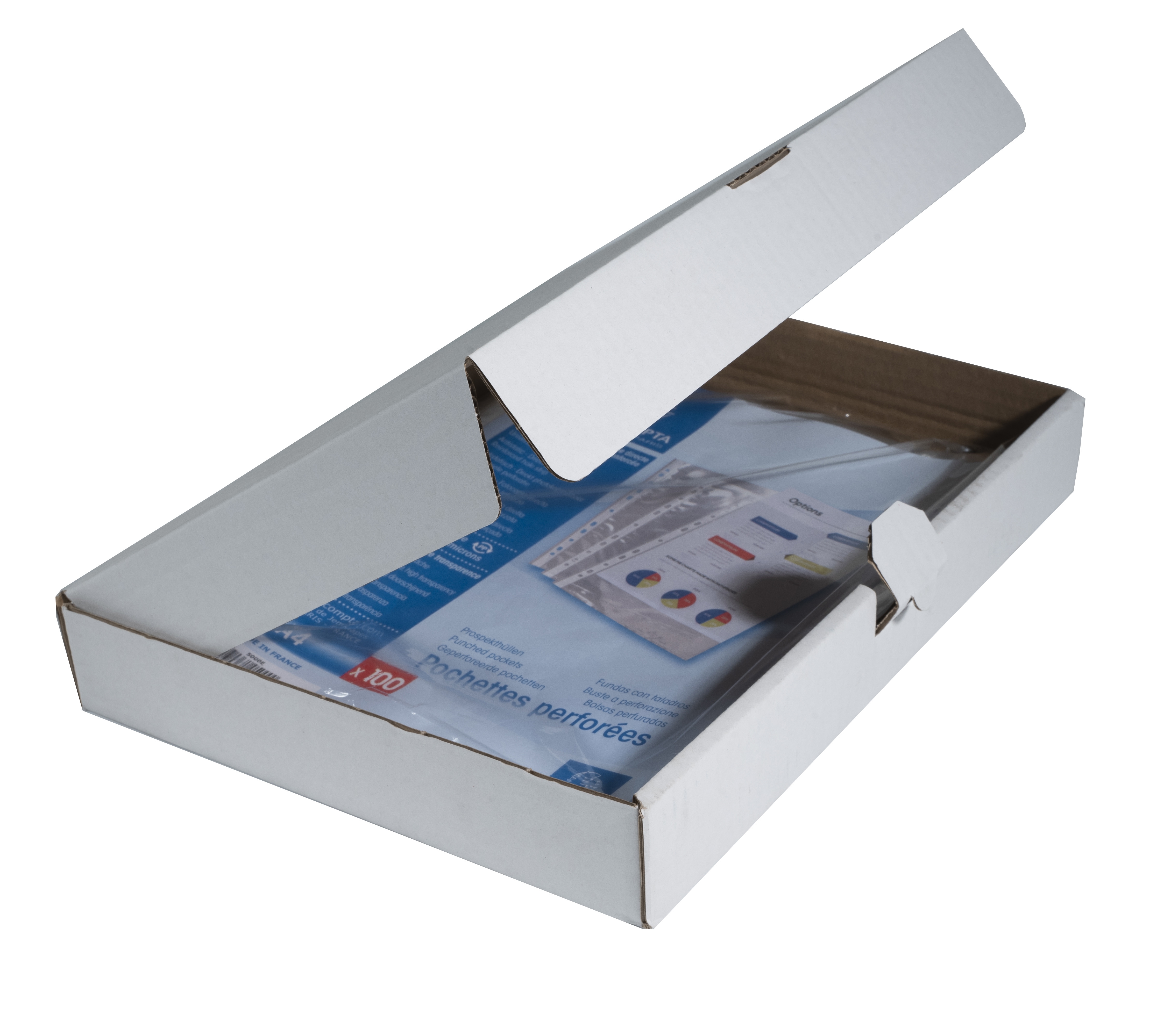 Sachet de 100 pochettes perforees polypropylene lisse 5/100e - A4. En polypropylene lisse 5/100eme, cette pochette permet un usage au quotidien. Elle dispose de 11 perforations pour faciliter le classement. Surface lisse haute transparence. Format a class
