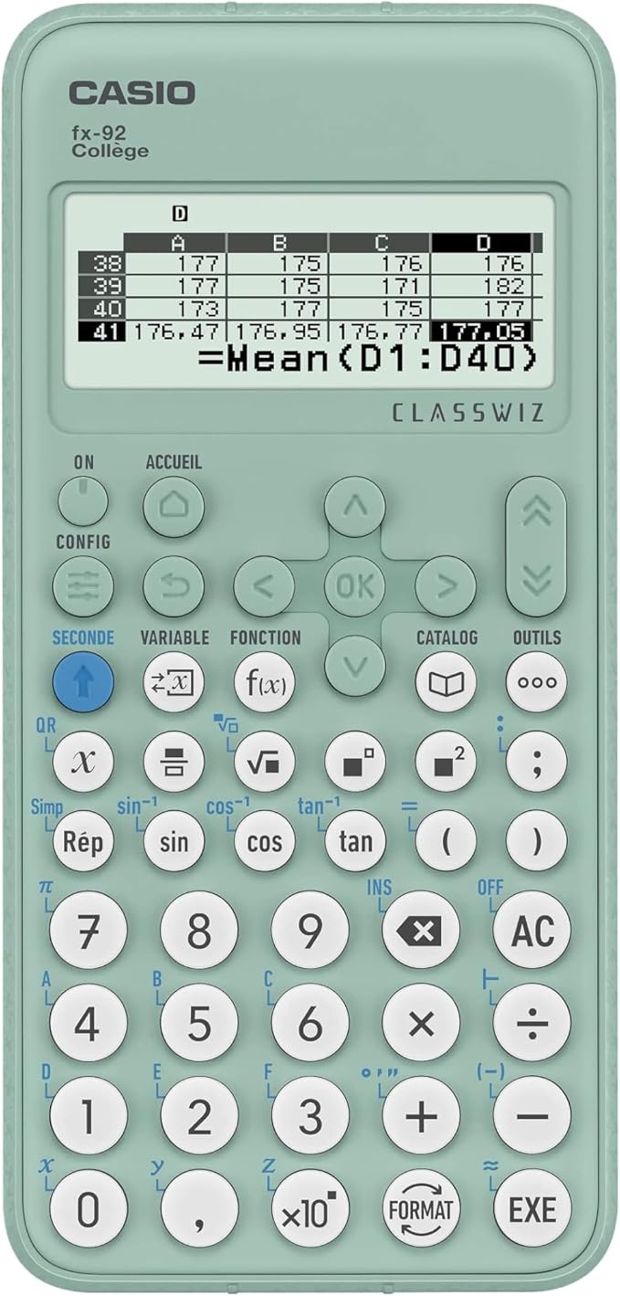 CASIO Calculatrice scientifique FX92 college nouvelle version 2023
