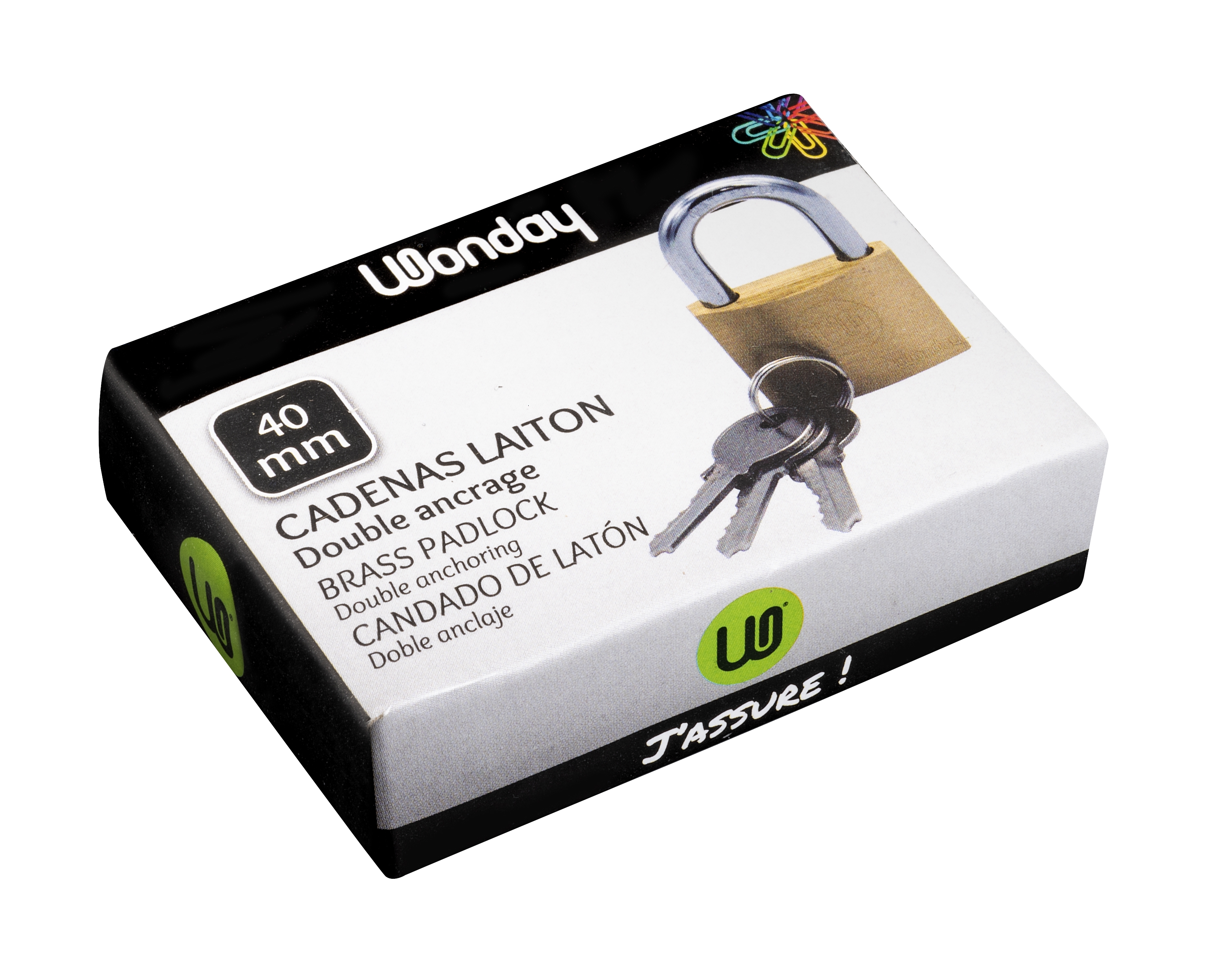 WONDAY Cadenas laiton a cles -Haute qualite - 40mm