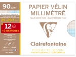 Pochette Papier Millimetre A4 12+3F 90g speciale rentree des classes