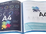 EXACOMPTA Protege-documents en polypropylene 5/10e OPAK pochettes Cristal 100 vues - A4 - Bleu clair