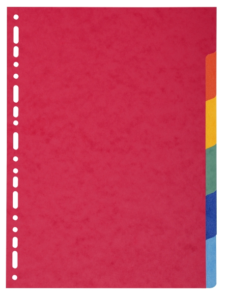 Intercalaires carte marbree 220g/m2 6 positions - A4 Le plus economique des intercalaires couleurs vives. Livre sans encart. Carte recyclee certifiee Ange Bleu.