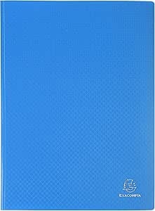 EXACOMPTA Protege-documents en polypropylene 5/10e OPAK pochettes Cristal 100 vues - A4 - Bleu clair