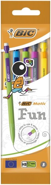 BIC Kit de fournitures scolaires pour ecolier avec 1compas d’apprentissage, 3instruments de geometrie, 10crayons graphite, 1taille-crayon et 6gommes - Pack de21